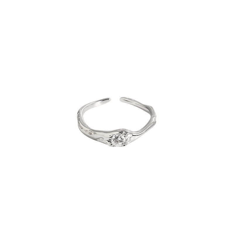 Graceful Versatile Opening Female Light Luxury Minority Design Sense Rings