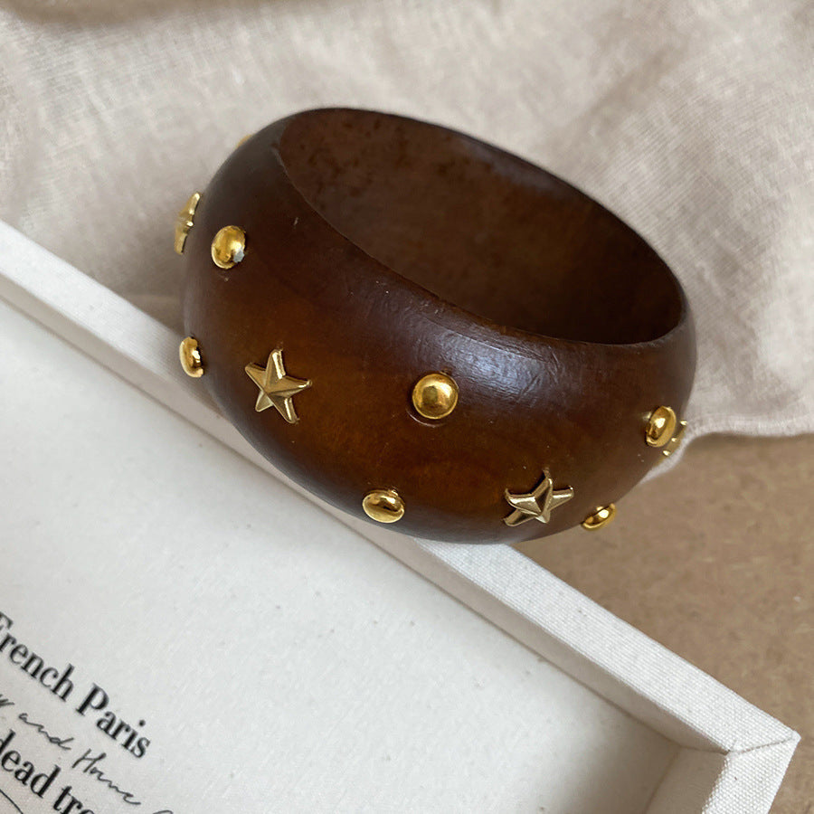 Acrylic Irregular Retro Unique Design Niche Simple Bracelet