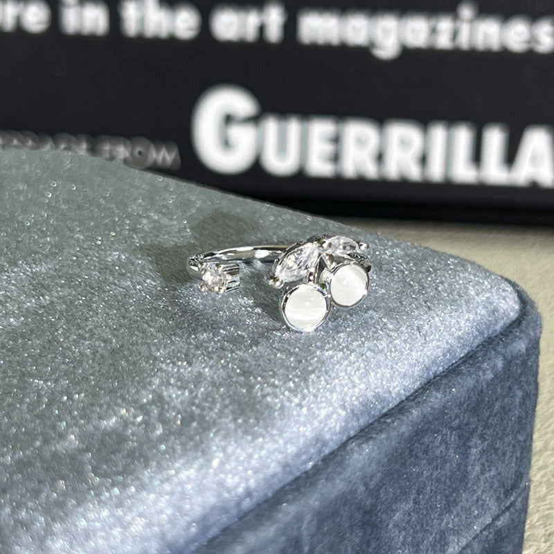 Shiny Diamond Female Cold Wind Simple Korean Style Niche Rings
