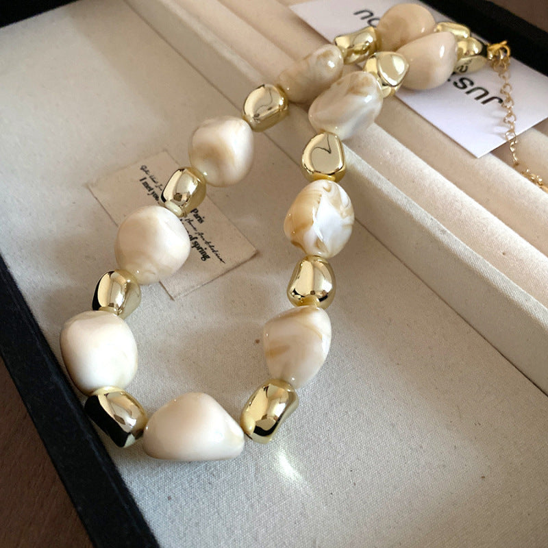 Acrylic Beaded Love Fashion Trend Clavicle Chain Vacation Jewelry Set