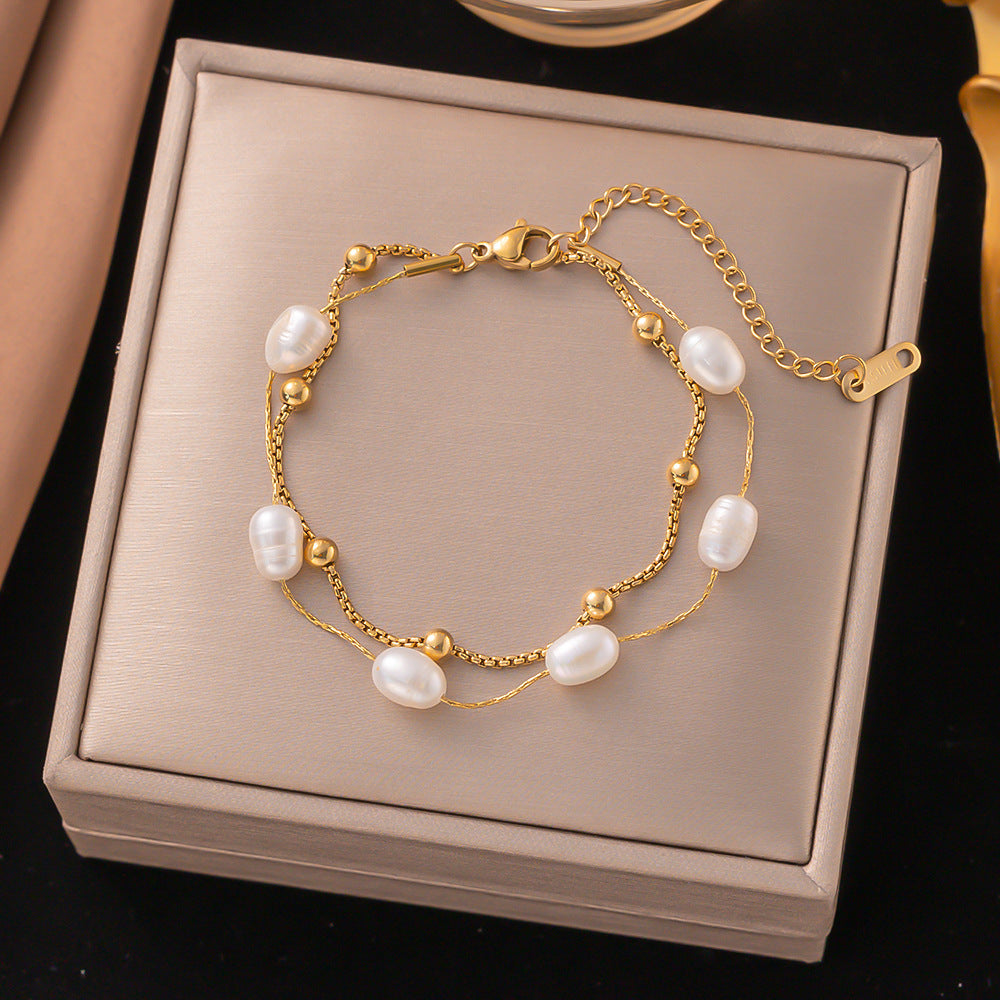 Red Rope Roman Numerals Double Peach Heart Bracelets