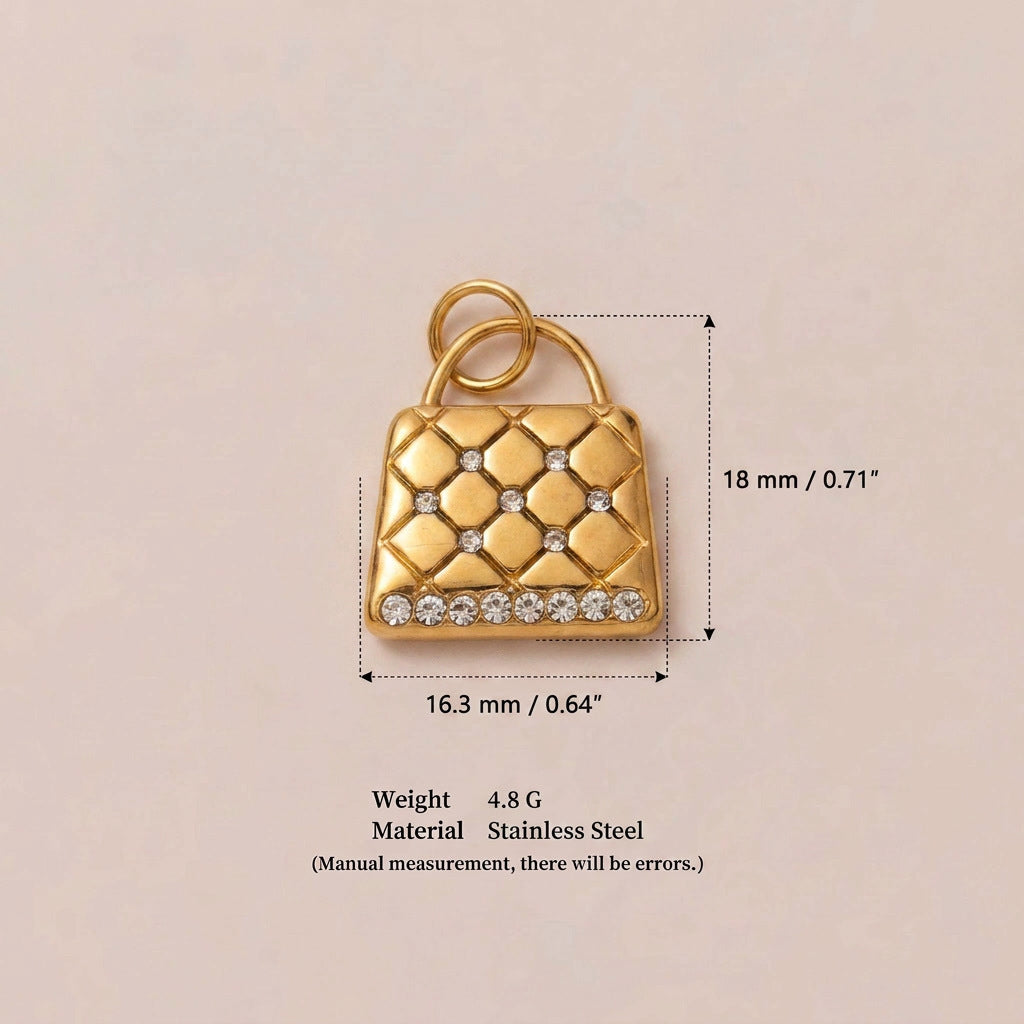 Stainless Steel Golden Animal Physical Long Geometric Accessory Color Pendant