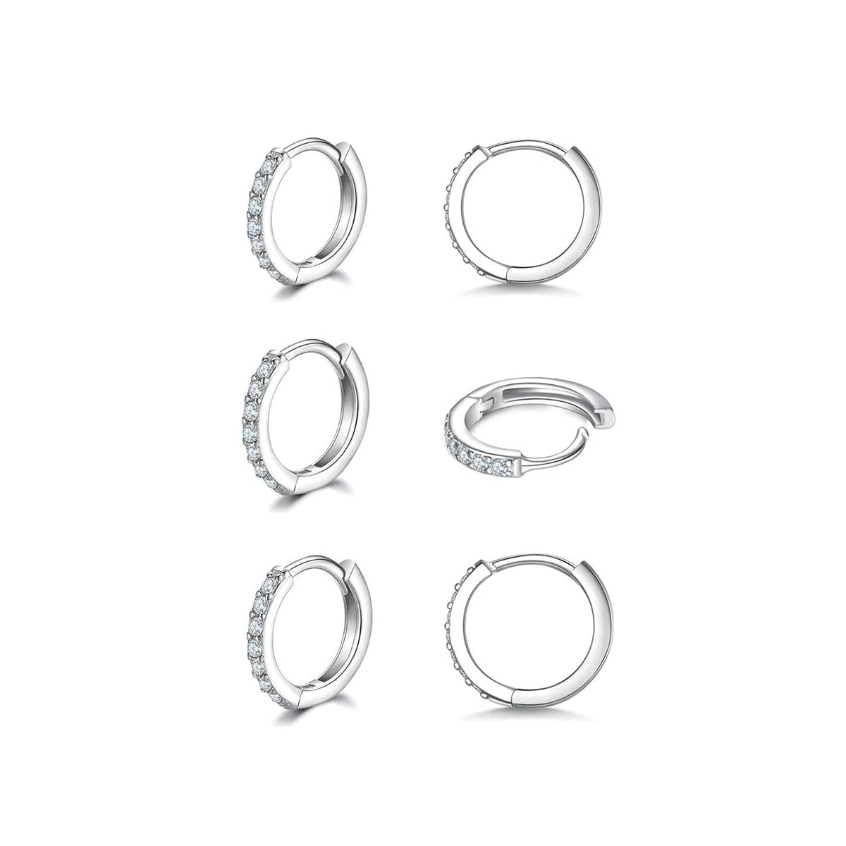 Women's Brass Real Gold Plating Simple Inlaid Zircon Fashion Circle Earrings