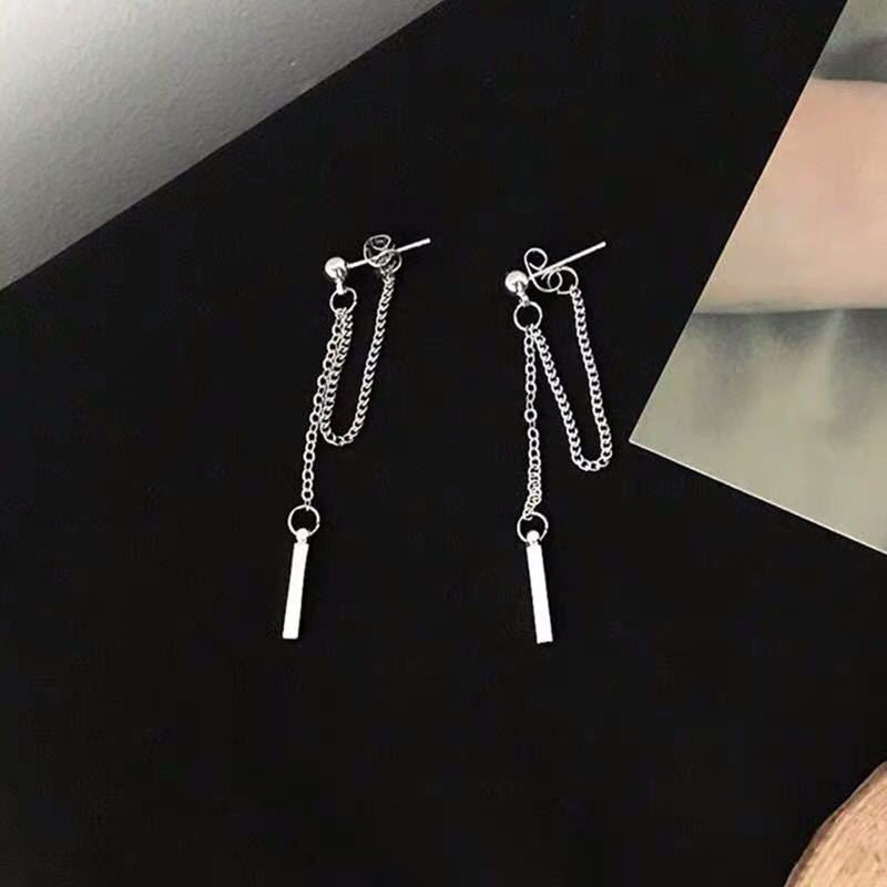 Needle Niche Design Temperament Wild Star River Tassel Simple Light Earrings