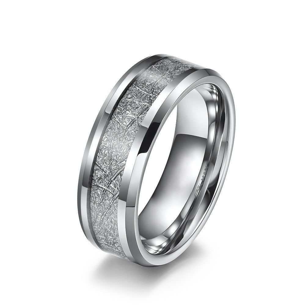 Women's & Men's Tungsten Steel Embedded Ice Silk Niche High Sense Rings