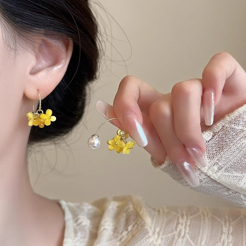 Flower Female Seaside Vacation Dopamine Fashion Temperament Earrings