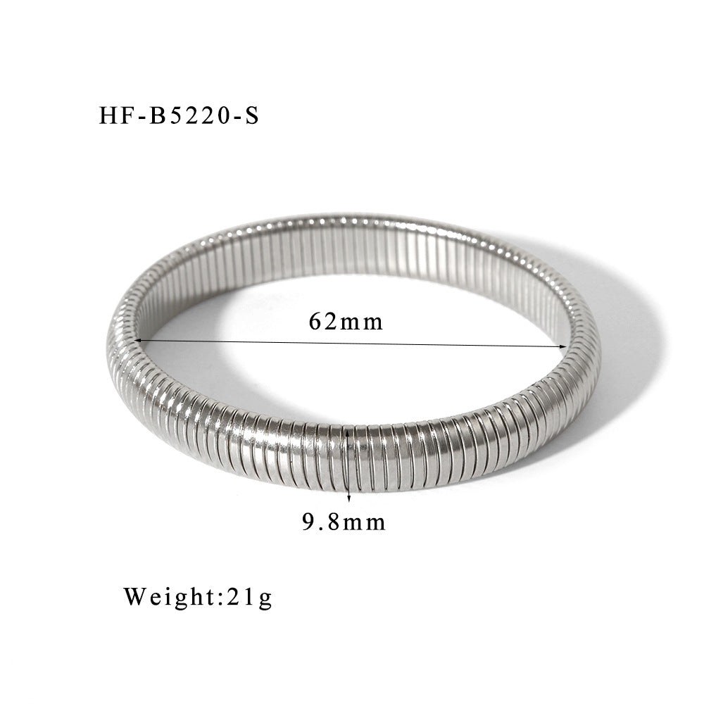Women's Style Wide-brimmed Goose Throat Elastic Advanced Personalized Snake Bracelets