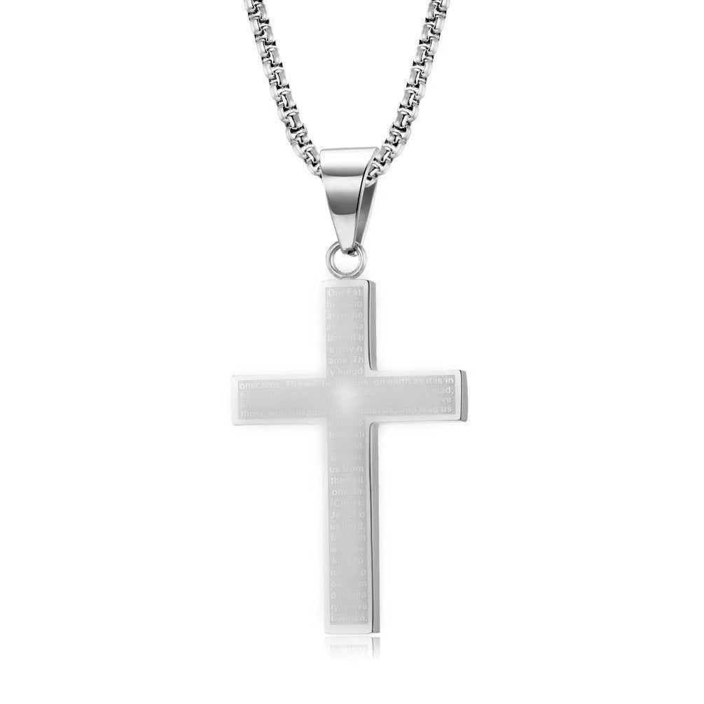 Women's & Men's Stainless Steel Cross Shelf Personalized Hip Necklace