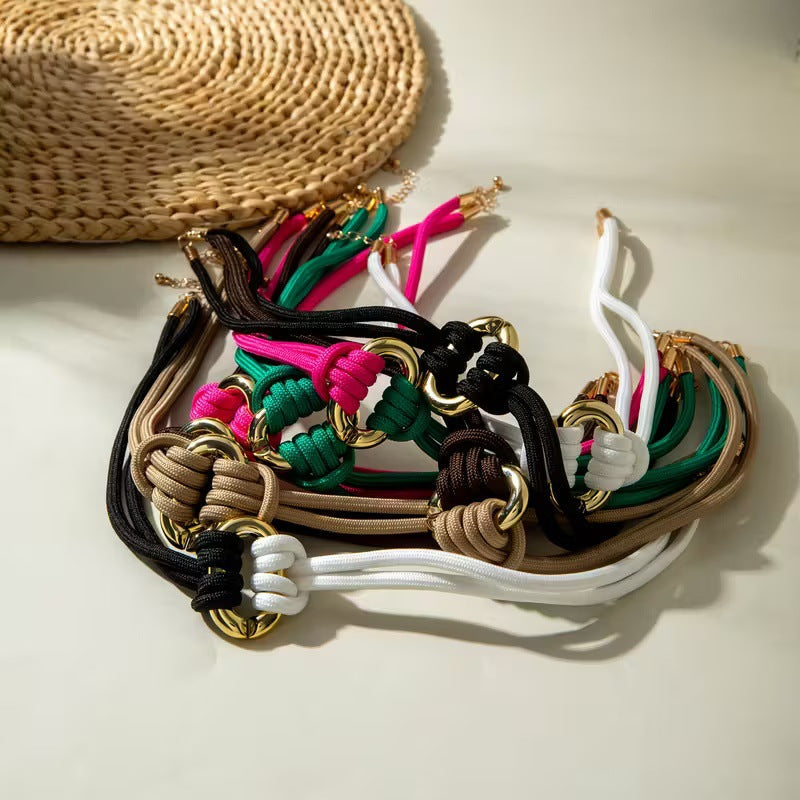 Bohemian Style Braided Rope Light Luxury High Sense Minority Necklace