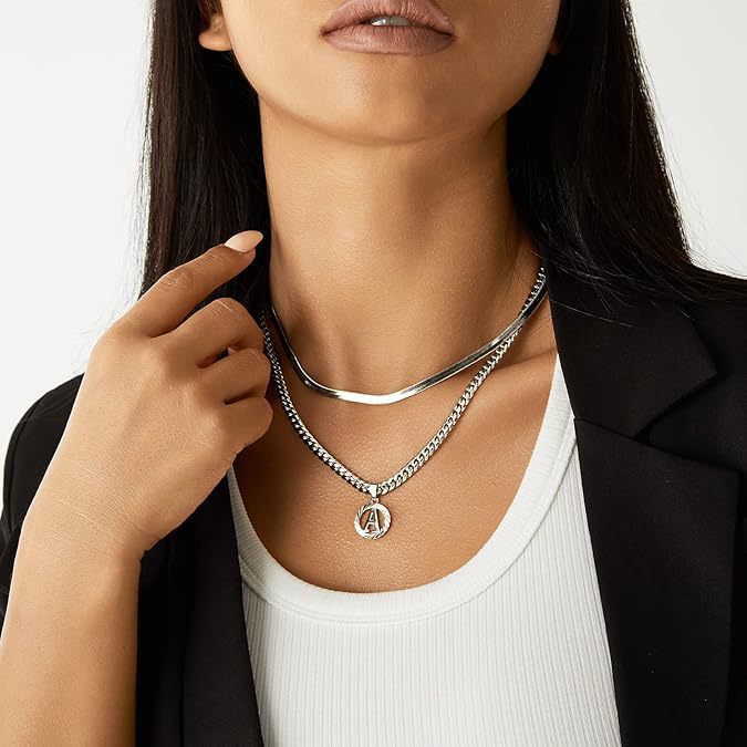 Men's Style White Gold Color Cuban Link Chain Necklaces