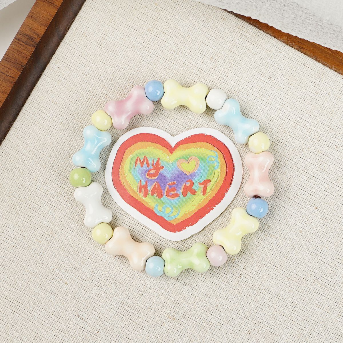 Ceramic Painted Pottery Beads Female Literary Bracelet