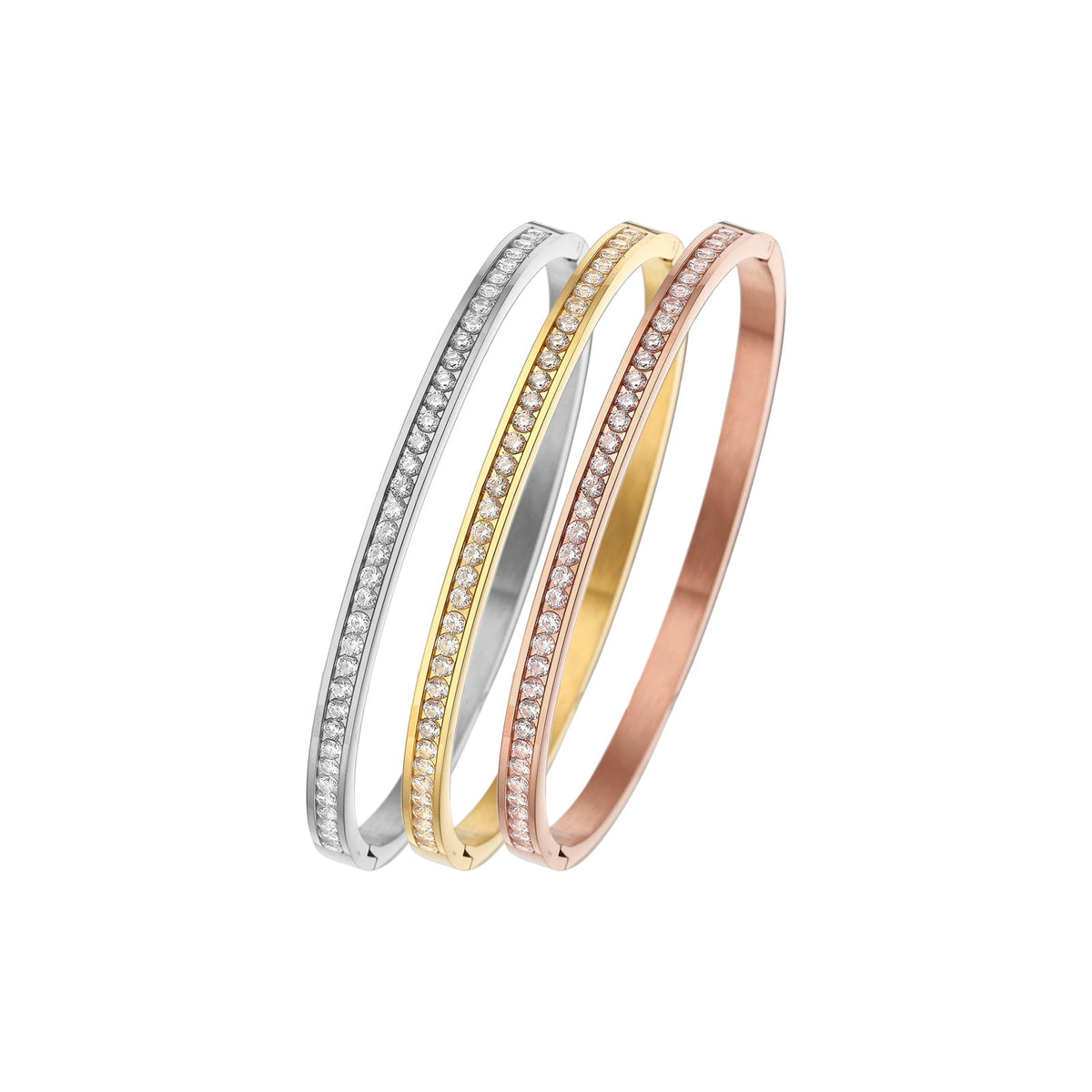 Square Diamond Titanium Steel Female Fashion Bracelet