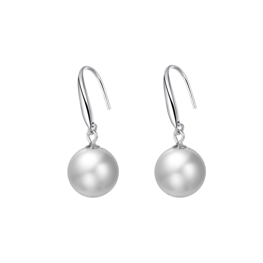 Women's Shell Pearls Ear Hook Personality Wild Graceful Mother's Day Stud Earrings