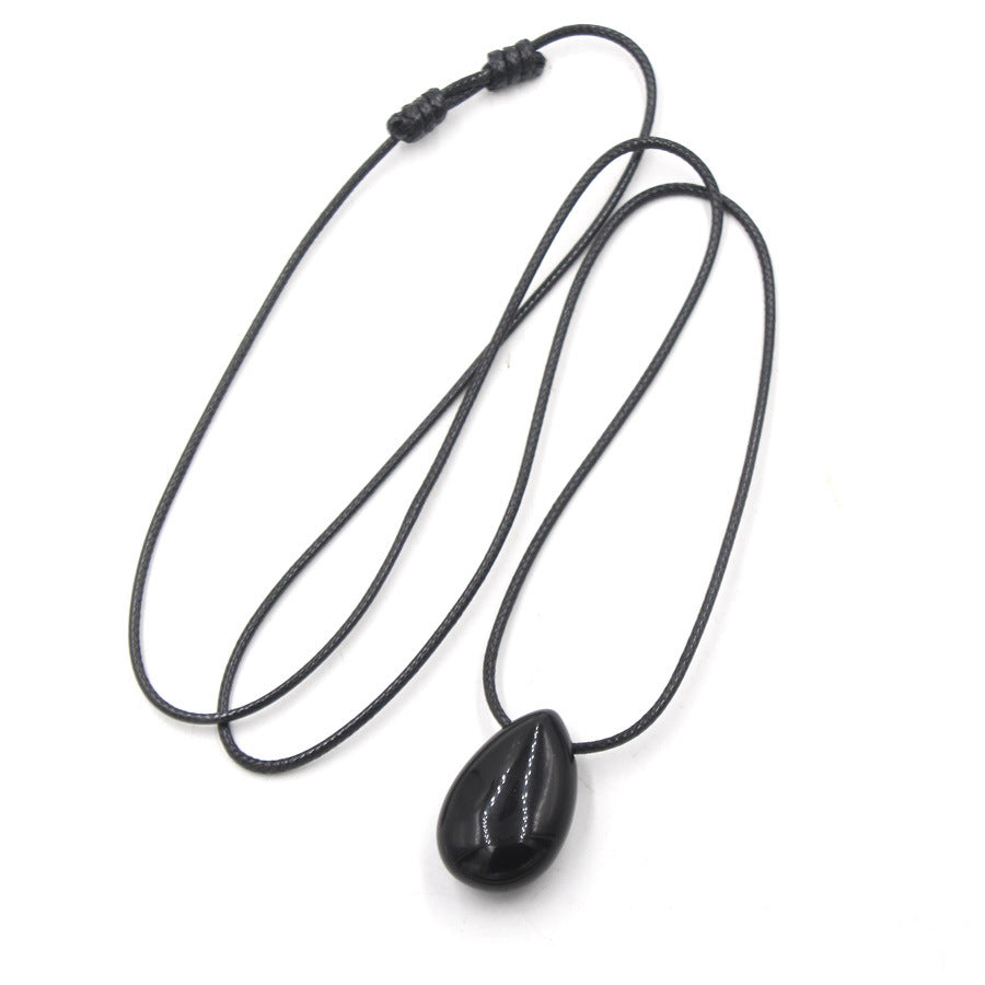 Water Drop Crystal Horizontal Hole Simple Fashion Pendant