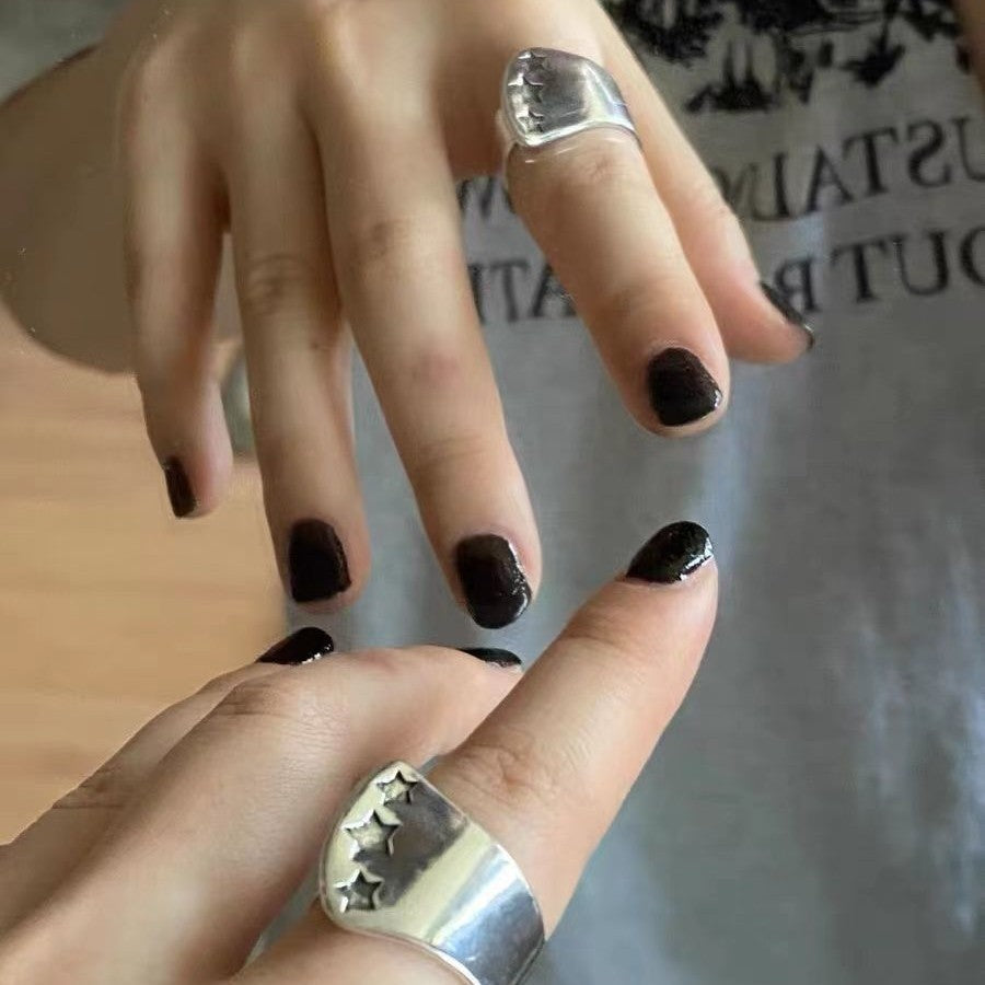 Distressed Retro Covered With Pattern Texture Ring
