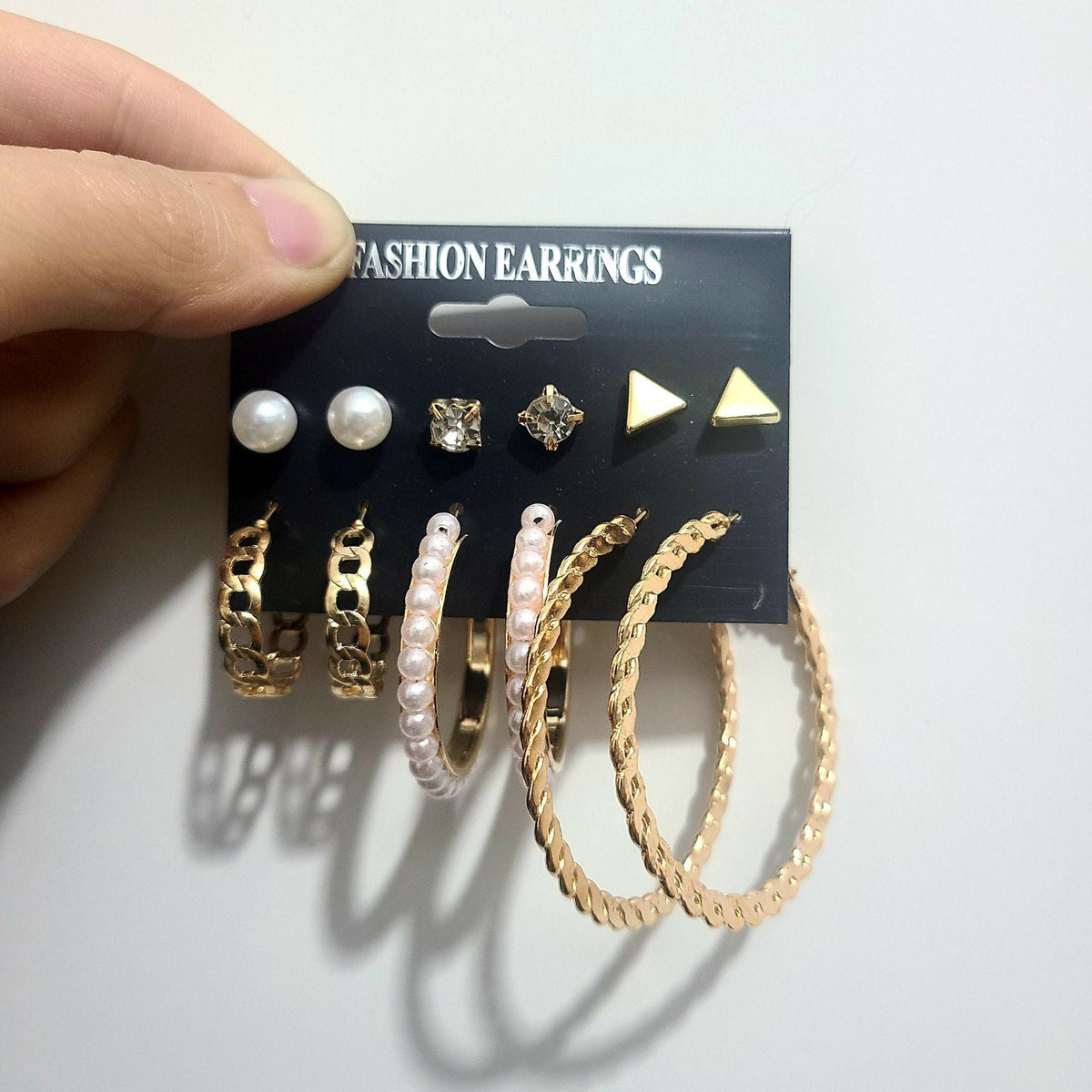 Women's French Retro Circle Pearl For Stud Earrings