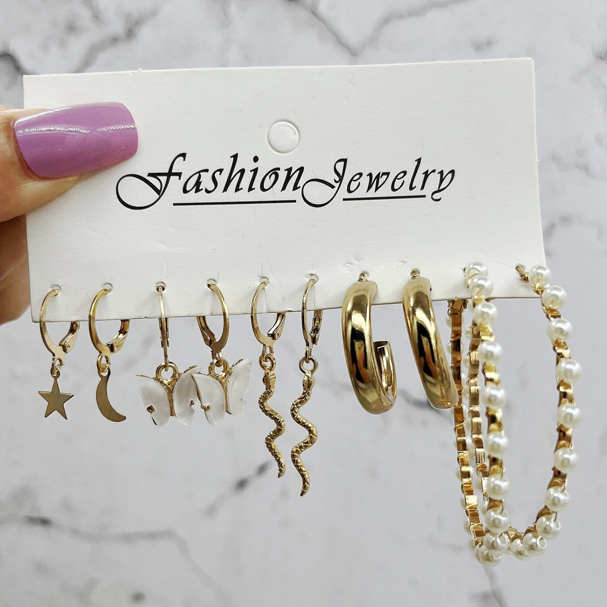Women's French Retro Circle Pearl For Stud Earrings