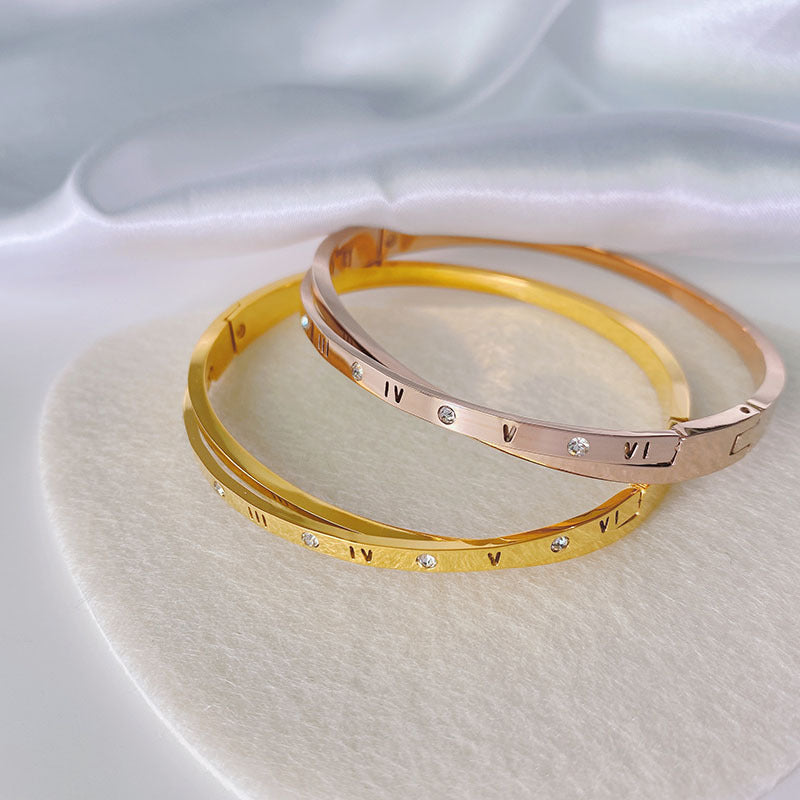 Titanium Steel Female Simple Graceful Rose Gold Fashion Bracelets