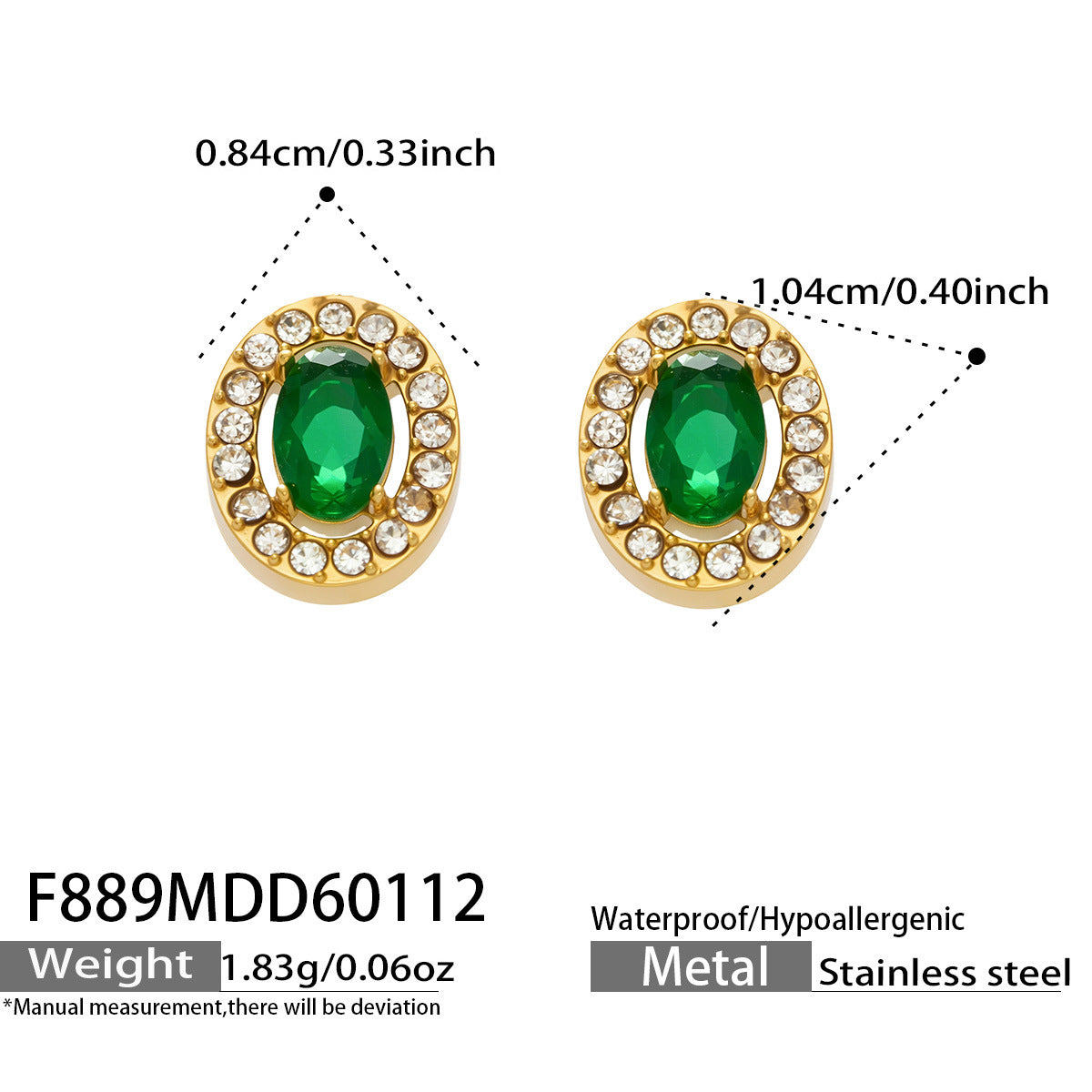 Flash Zircon Stainless Steel Combination Exquisite Gorgeous Full Jewelry Set