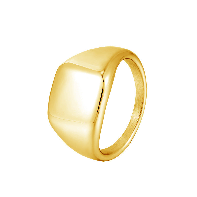 Oval Niche Titanium Steel Index Finger Can't Stop Color Female Ring