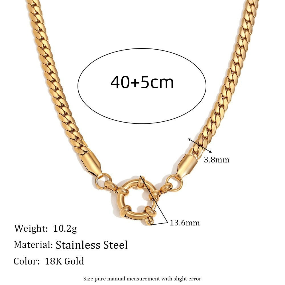 Everyday Fashion Daily Necessities Series Vacuum Electroplating Gold Protection In Necklace