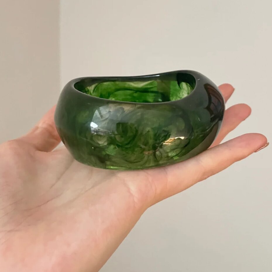 Acrylic Irregular Retro Unique Design Niche Simple Bracelet