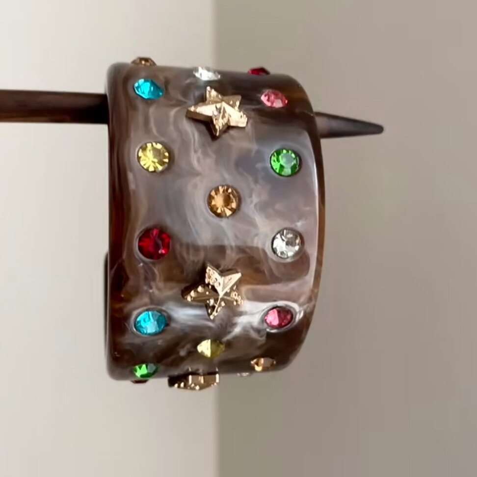 Acrylic Irregular Retro Unique Design Niche Simple Bracelet