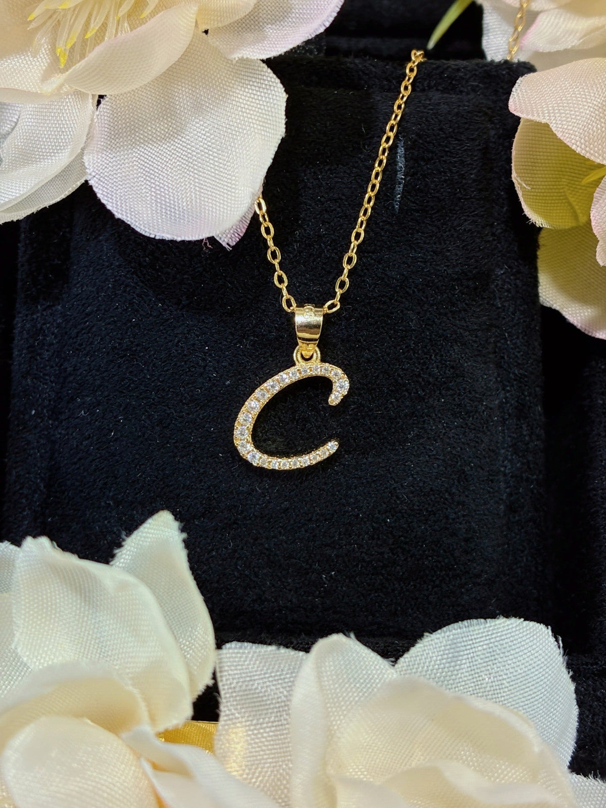 Personalized Alphabet Pendant Necklace — D-Color VVS1 Moissanite Accent on 925 Sterling Silver Chain