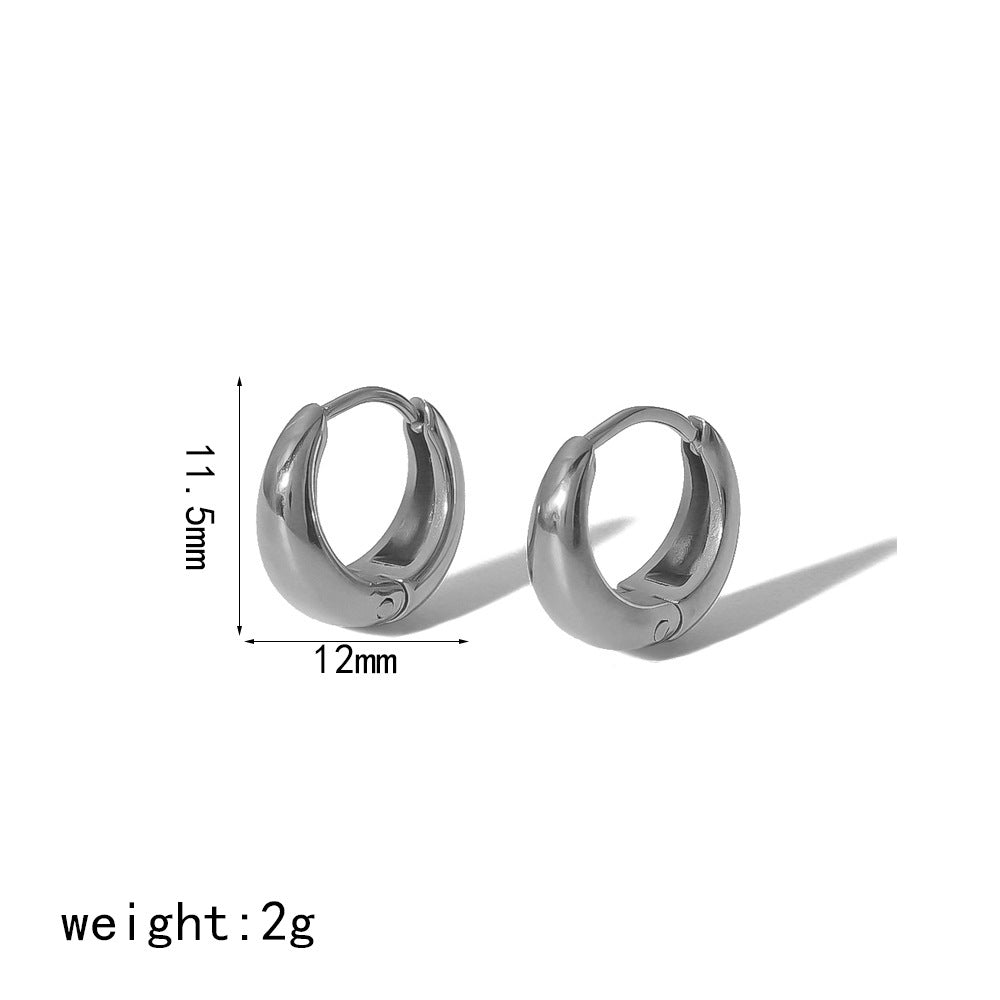 Stainless Steel Fashion High-grade Ear Buckle Stud Earrings