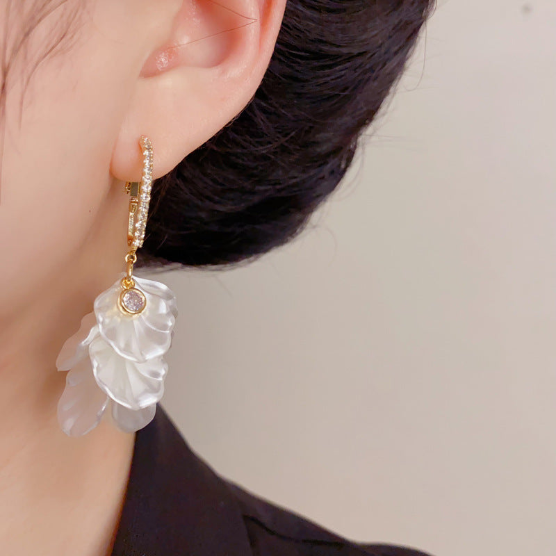 French Entry Lux Gentle Super Fairy Environmental Protection Copper Earrings
