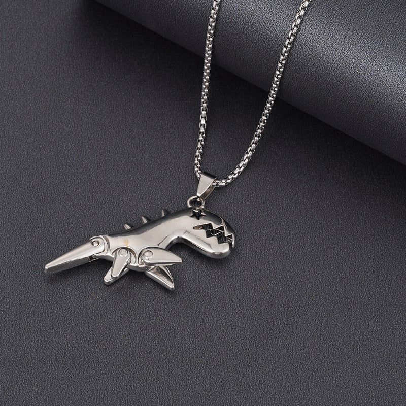 Women's & Men's Steel Hip Hop Fashion Catwalk Sweater Necklaces
