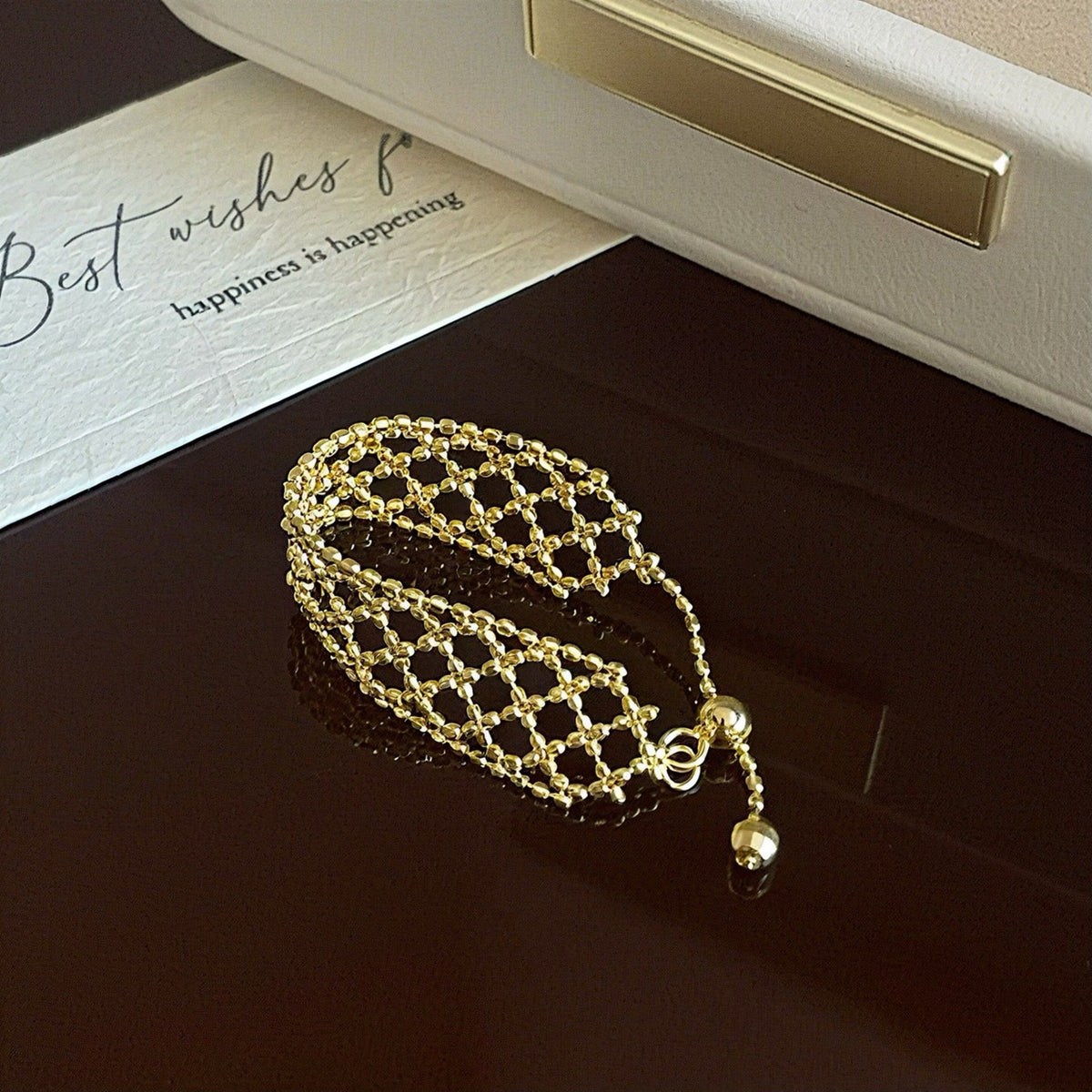 Mesh Lace Pull Adjustable Woven Dream Net Fashion Rings