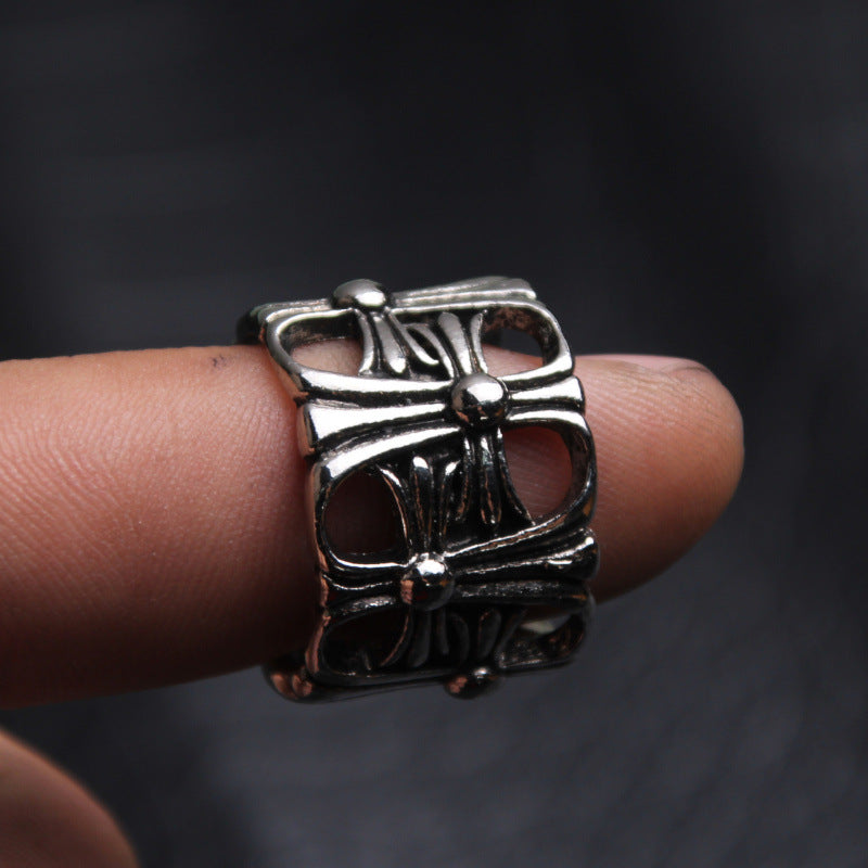 Men's Personality Punk Hollow Titanium Steel Lace Pendants