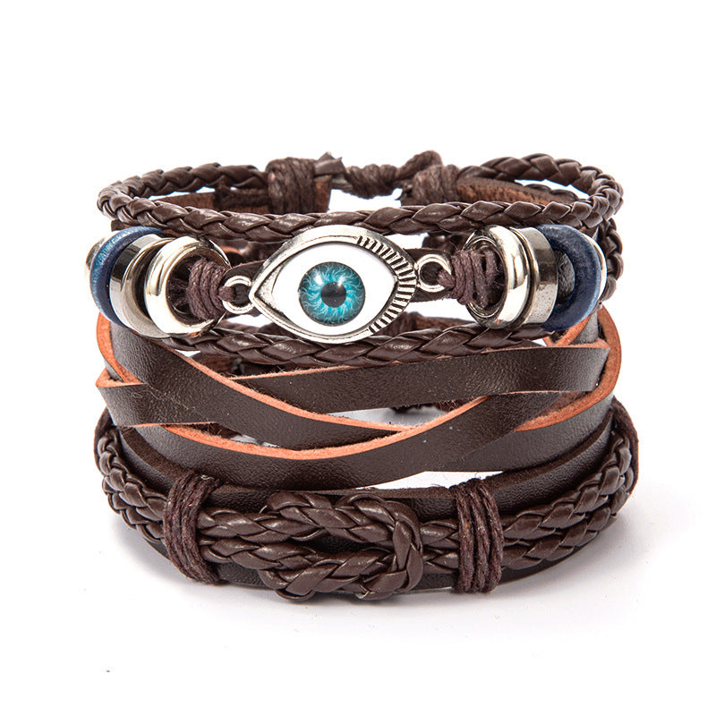 Retro Alloy Leather Fashionable Ethnic Style Wax Bracelets