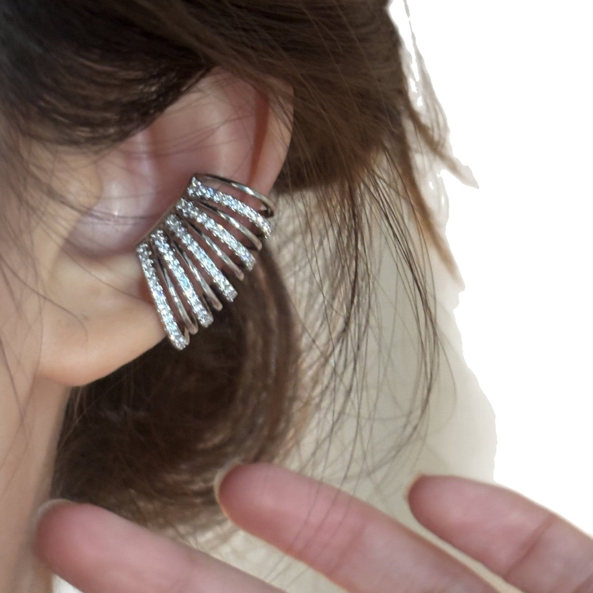 Real Gold Electroplated Zircon Korean Style Earrings