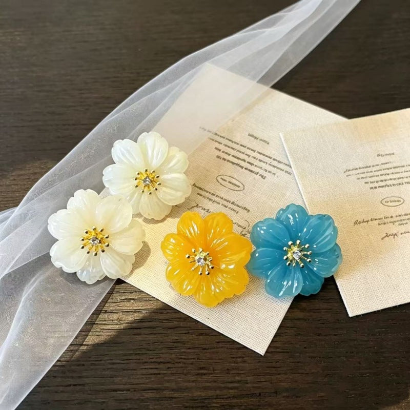 Style Flower Ear Retro Gentle Fairy High-grade Earrings