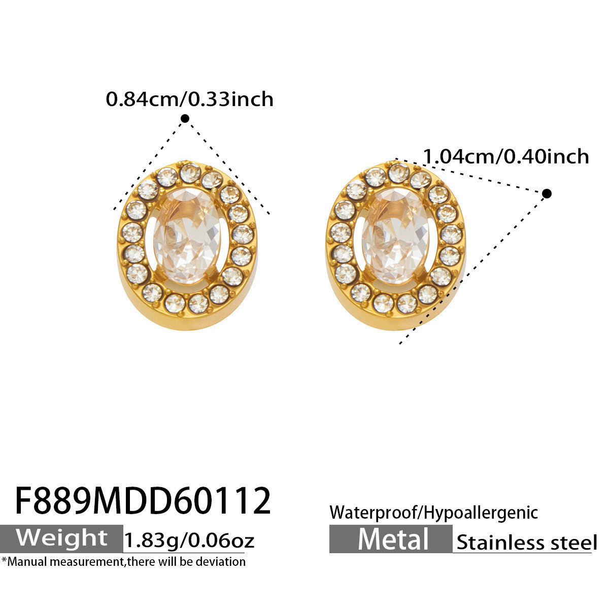 Flash Zircon Stainless Steel Combination Exquisite Gorgeous Full Jewelry Set