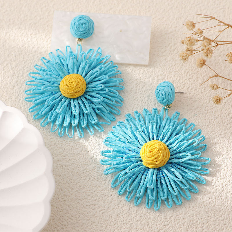 High-grade Hand-woven Raffia Fashion Trip Shoot Rings