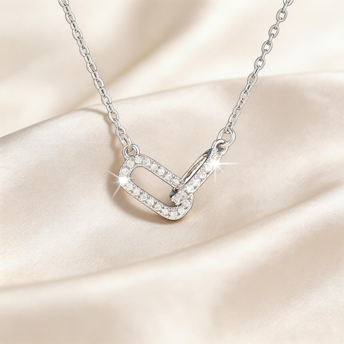 Double Full Diamond Light Luxury High-grade Zircon Clavicle Necklaces
