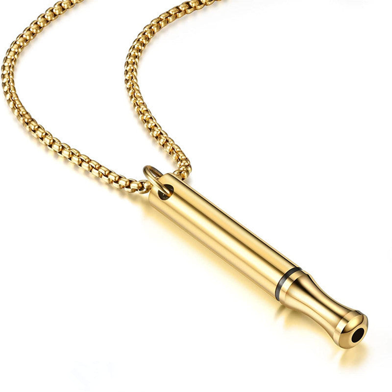 Stainless Steel Decompression Meditation Breathing Adjustment Tool Leisure Necklaces