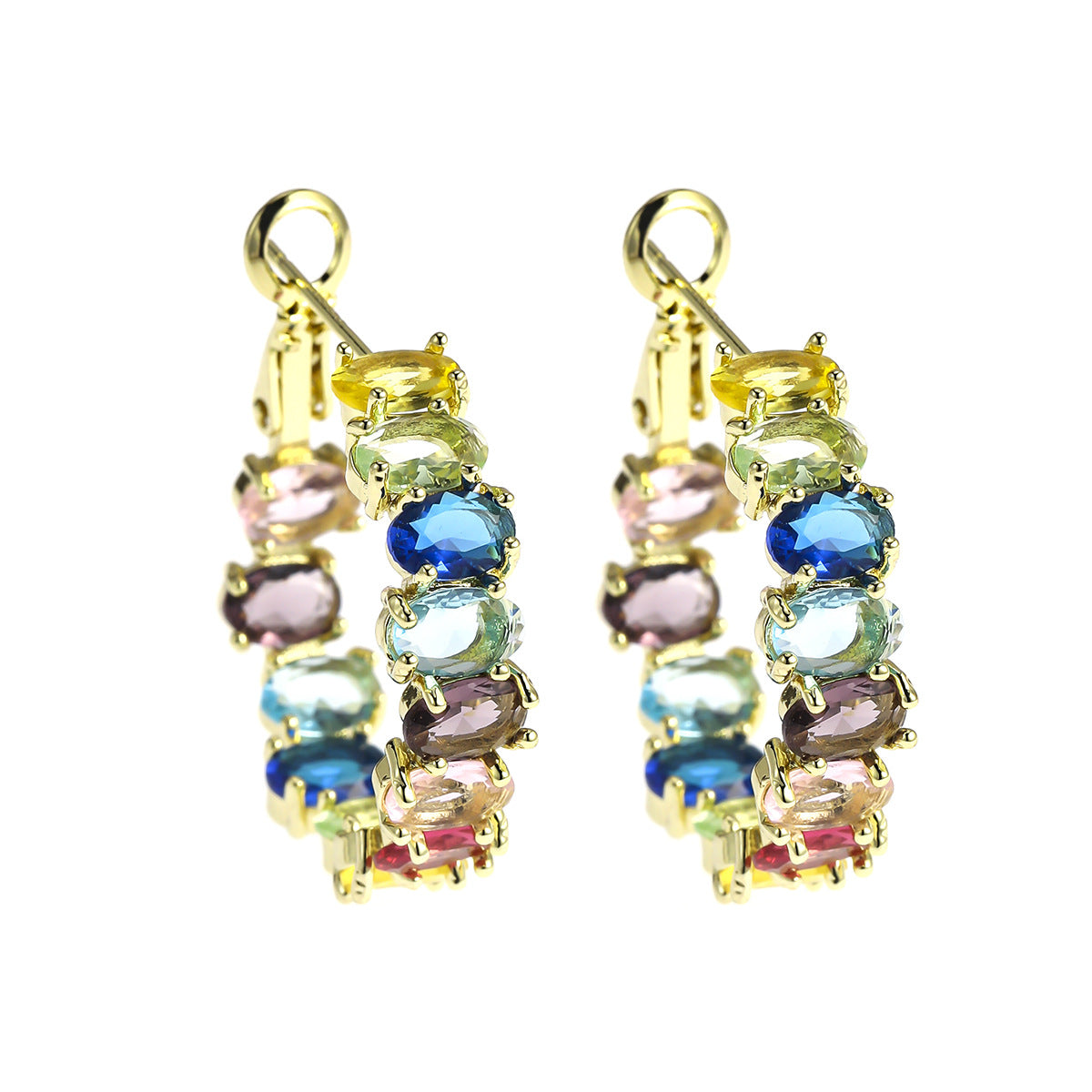 Sweet Personality Vacation Style Colorful Zircon Fashion High Rings