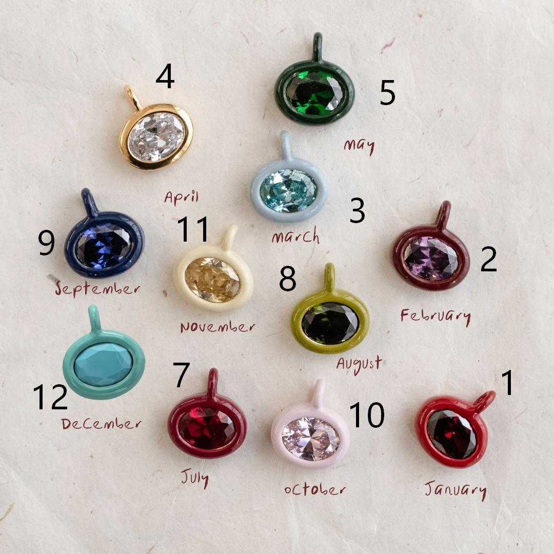 Zircon Style Color Series Stainless Steel Pendant