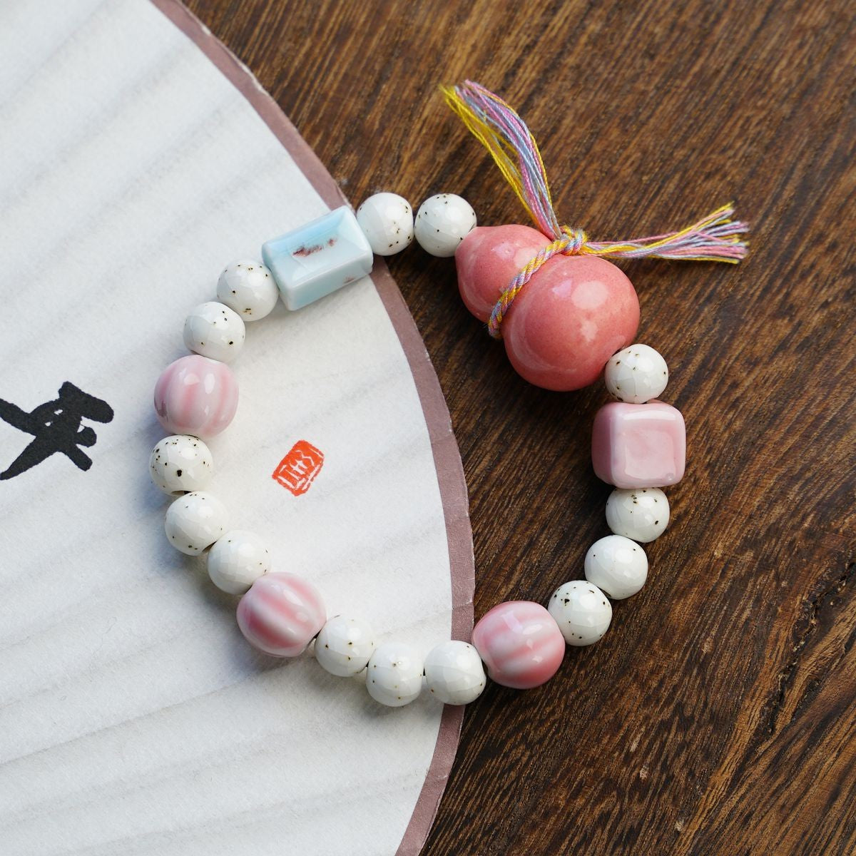 Ceramic Painted Pottery Beads Female Literary Bracelet