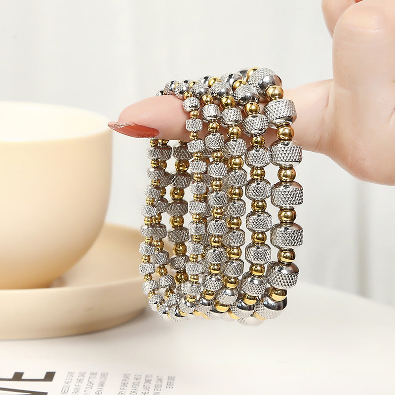 Metal Stainless Steel High-quality Gold Two-tone Bracelets