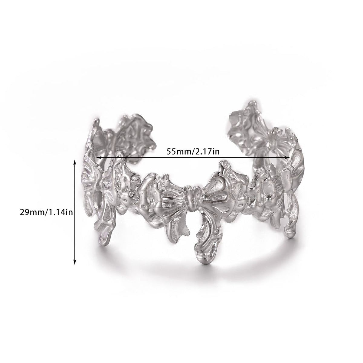 Women's Minimalist Heart Irregular Metal Glossy Surface Bracelet
