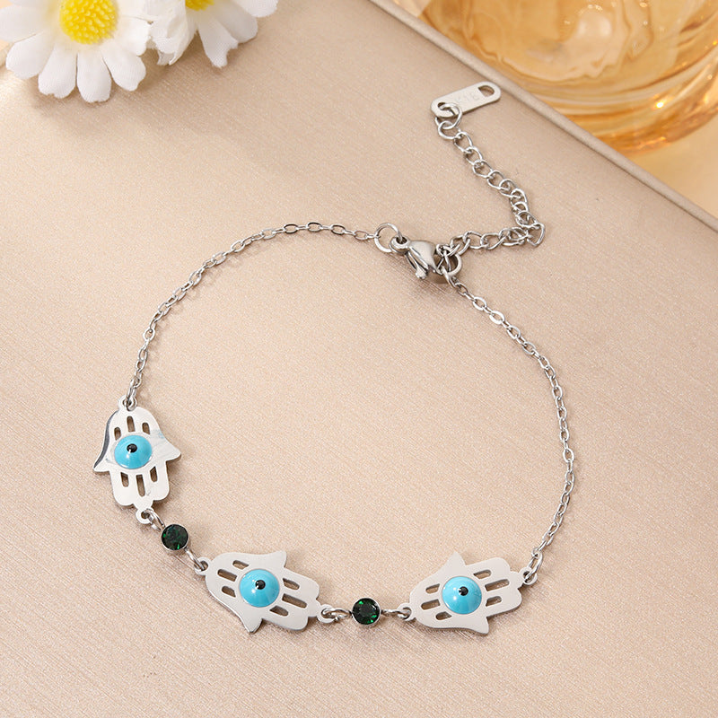 Women's Fashion Devil's Eye Titanium Steel Light Bracelet