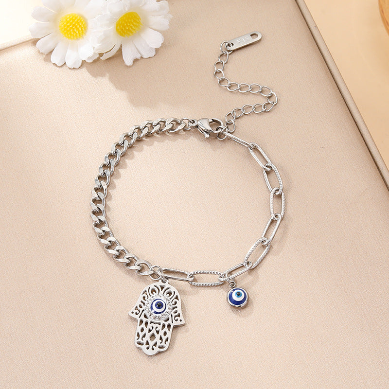 Women's Fashion Devil's Eye Titanium Steel Light Bracelet