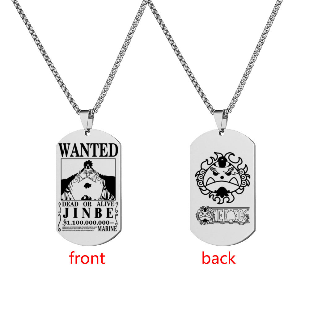Wanted Order Dog Tag Lettering Sea King Necklaces