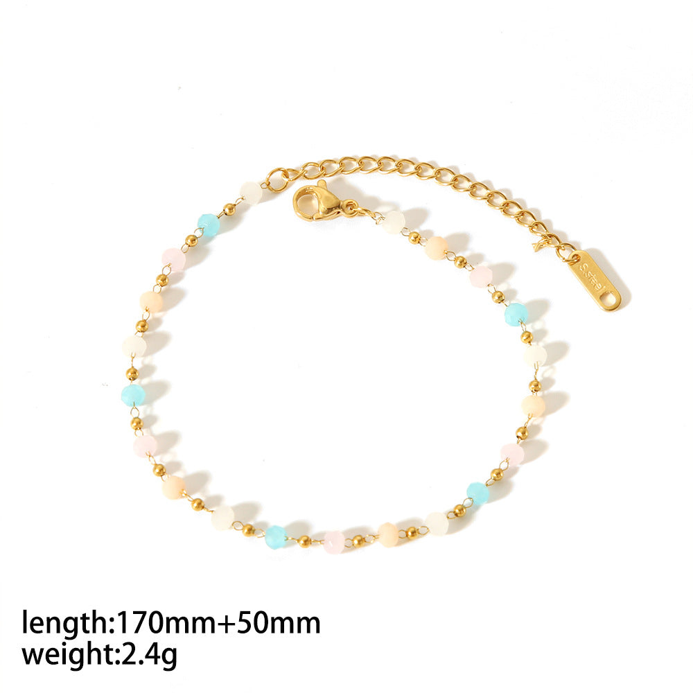Irregular Natural Stone Gold Stainless Steel Necklaces