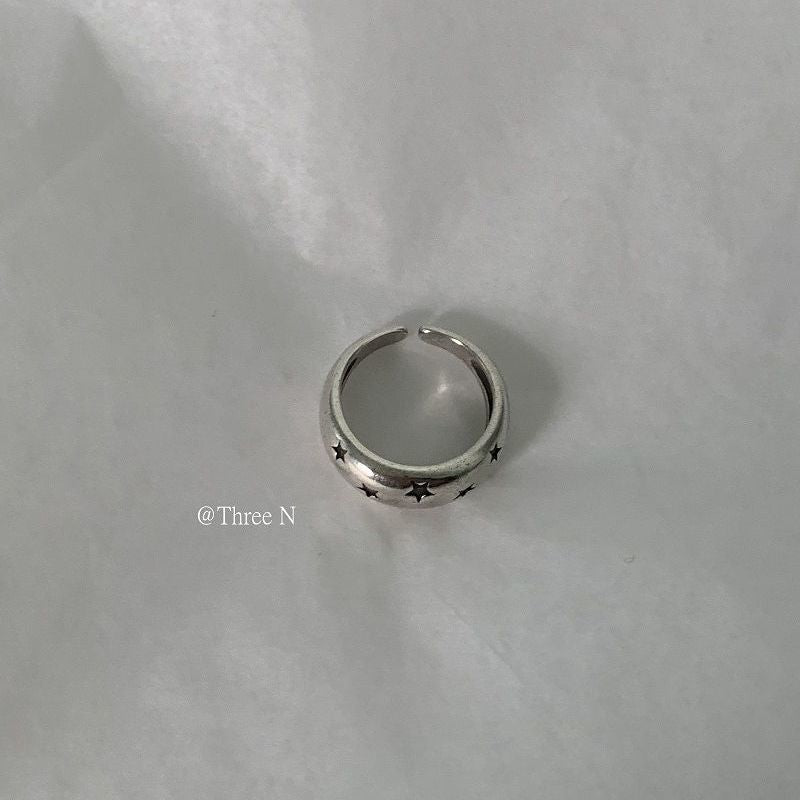 Distressed Retro Covered With Pattern Texture Ring